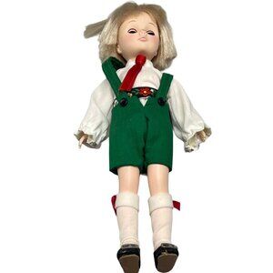 vintage effanbee doll 1194 hansel  green white opening eyes shorts floral READ